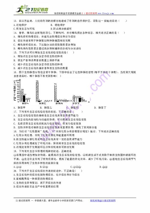 高考生物知识点专项之生物与环境 03生态系统的稳定性和生态环境的保护下载 生物 