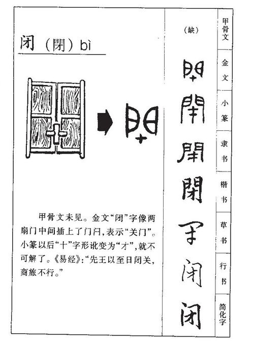 闭的意思 闭字五行属什么 闭字取名的寓意 