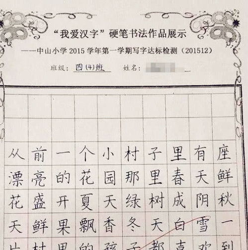 见字如见人 一组小学生的书法作品,堪比 印刷体