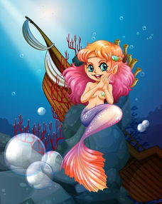 海底世界鱼虾蟹墙绘彩绘素材5 