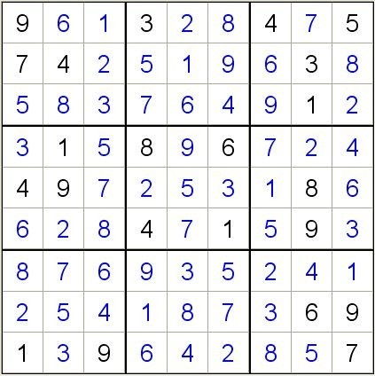 九宫格求解,每一行每一列每一个九宫格都必须包含1 9个数字,而且还 