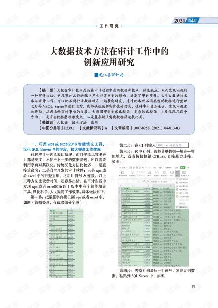 大数据技术方法在审计工作中的创新应用研究.pdf