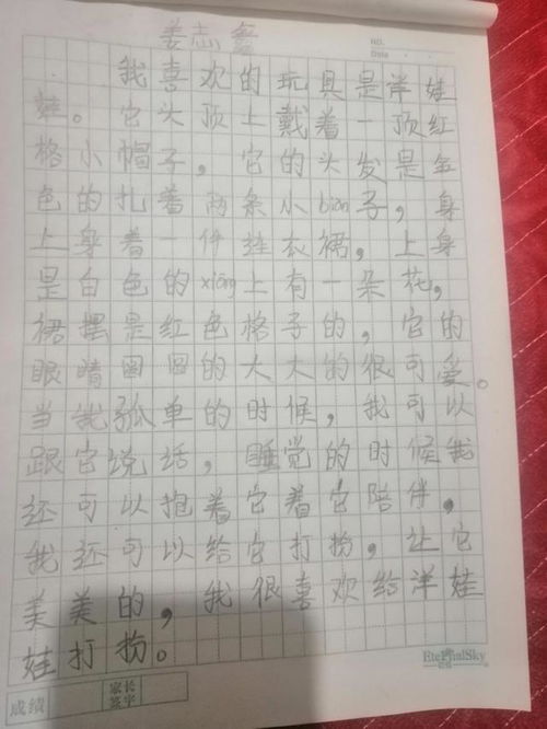 二年级部编版语文写话学生作品