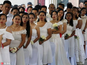 菲律宾情人节流行集体婚礼 百余对新人甜蜜完婚