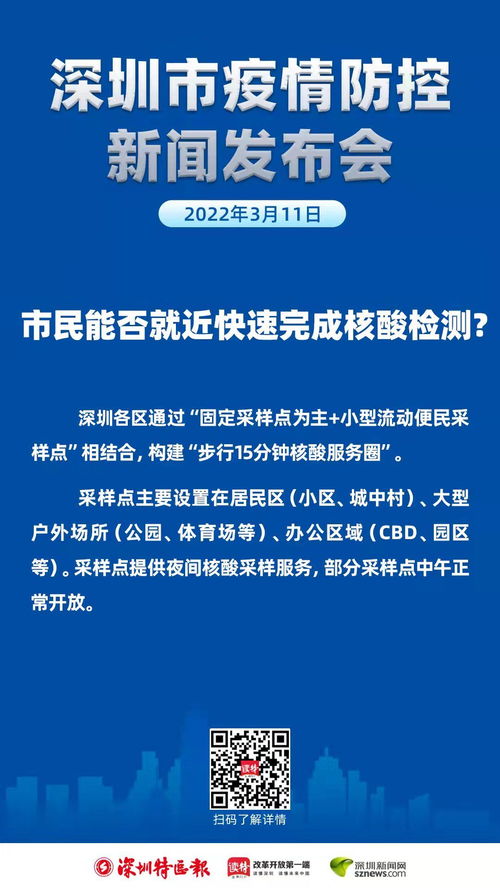 市民能否就近快速完成核酸检测 深圳努力构建 步行15分钟核酸服务圈 