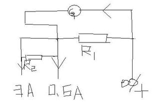 图为实验室常用的两个量程的电流表原理图.当使用O，A两接线柱时，量程为0.6