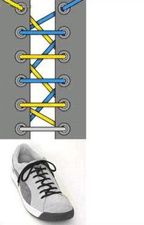 有没有一些漂亮的系鞋带的方法 图解 