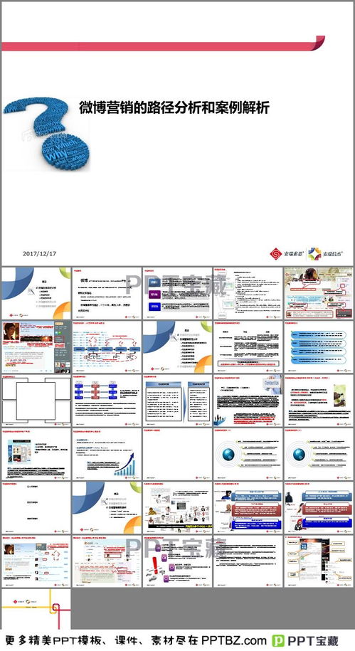 微博营销的路径分析和案例解析PPT模板下载