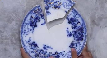 摔碎的盘子用牛奶就能补好 又想骗我摔盘子