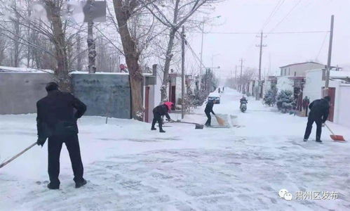 肃州人 清扫积雪 感谢有你