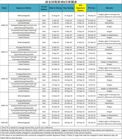 西安 武汉 厦门 重庆东西向班列九月班期表 欢迎广大客户咨询订舱