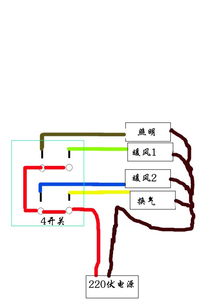 关于浴霸开关的安装问题 接线怎么个接法 