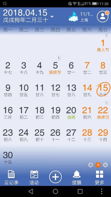 2018年4月15号生日换农历是几号 