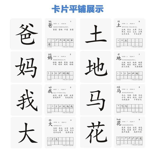 冯式早教儿童识字大卡片宝宝幼儿无图生字汉字认字卡全套0 3 6岁