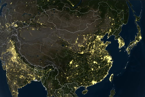 中国夜景卫星图高清