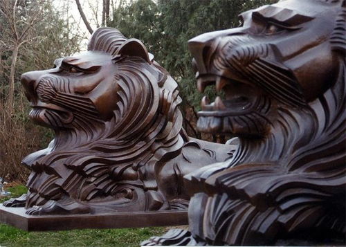 怡轩阁铜雕塑 大同卧式铜狮子雕塑厂家 