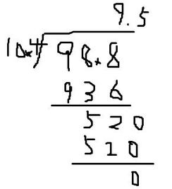 98.8÷10.4的计算方法