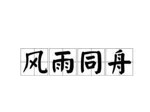 表示感情深厚共度难关的成语 