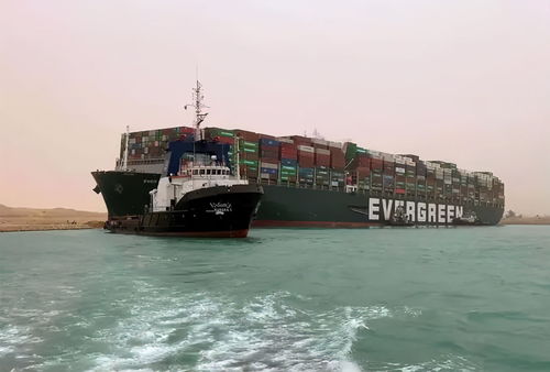 塞船 台湾货轮苏伊士运河搁浅引发交通大堵塞 船顺