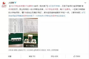 人民网 别再给孩子起这些名字了 上学后麻烦就来了......