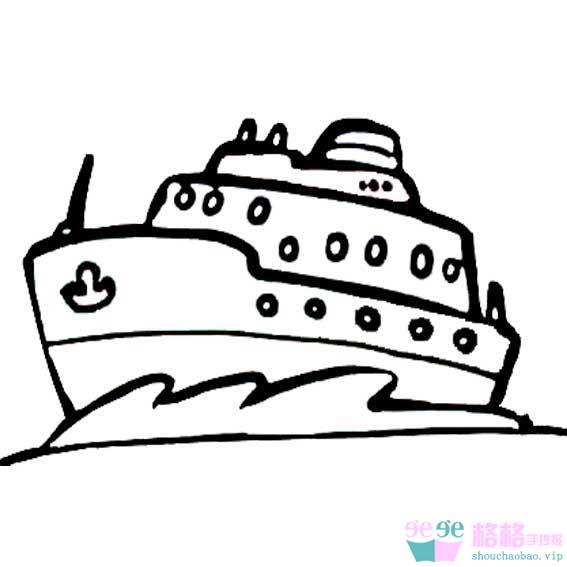 海河游船简笔画图片