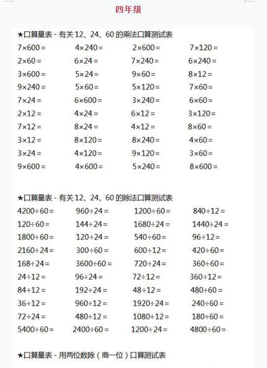 暑假练习丨1 6年级口算能力提升训练,做完计算能力堪比计算器