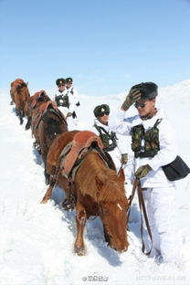 戍边卫士踏雪巡逻守边关 