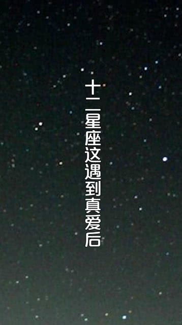 十二星座遇到真爱后的样子 