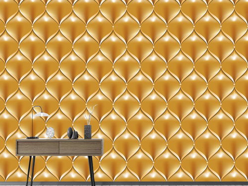 高清3D金色软包方块墙纸背景墙图片素材 效果图下载 
