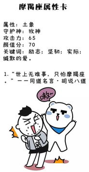 12星座属性卡 摩羯座属性卡