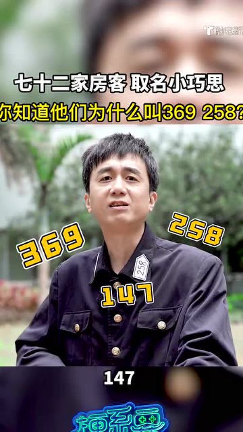 七十二家房客 取名小巧思 你知道他们为什么叫369 258 