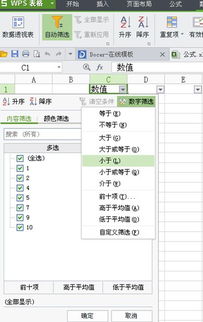 wps如何快速删除低于某一数值的所有数 