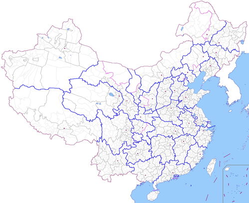 中国地图行政区划图高清，中国行政区地图高清