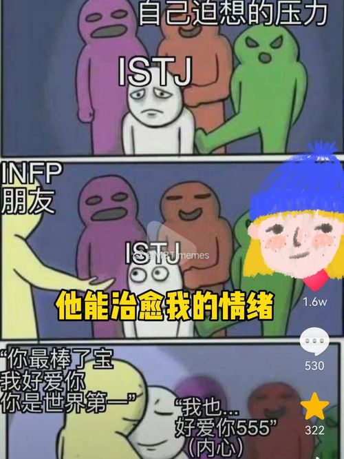 infp女和istj男的奇怪情侣搭配啊哈 