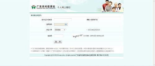 广东省农信社网上银行系统 