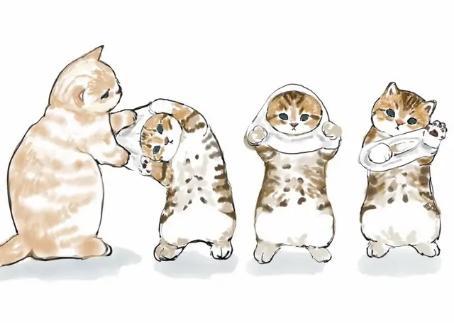 日本画师笔下的猫咪世界 太可爱了,难怪那么多人都喜欢养猫