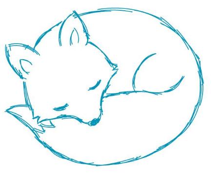可爱的小狐狸简笔画图片 可爱的小狐狸儿童绘画图集