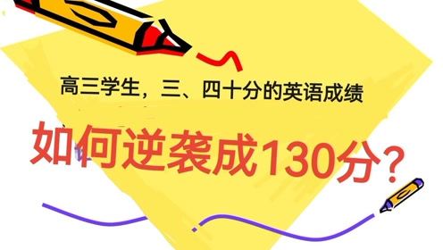 高三学生,英语成绩仅三 四十分,如何逆袭到130分 我有办法