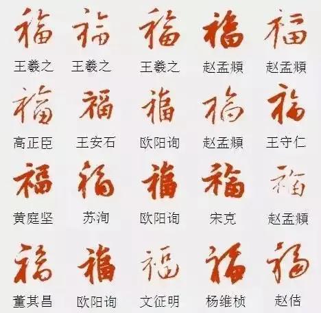 福字的100种写法