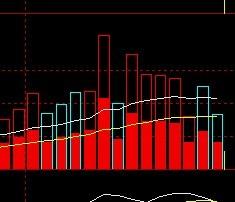 请问文华期货这个持仓量图怎么看？0轴上下方的红青柱是什么意思？还