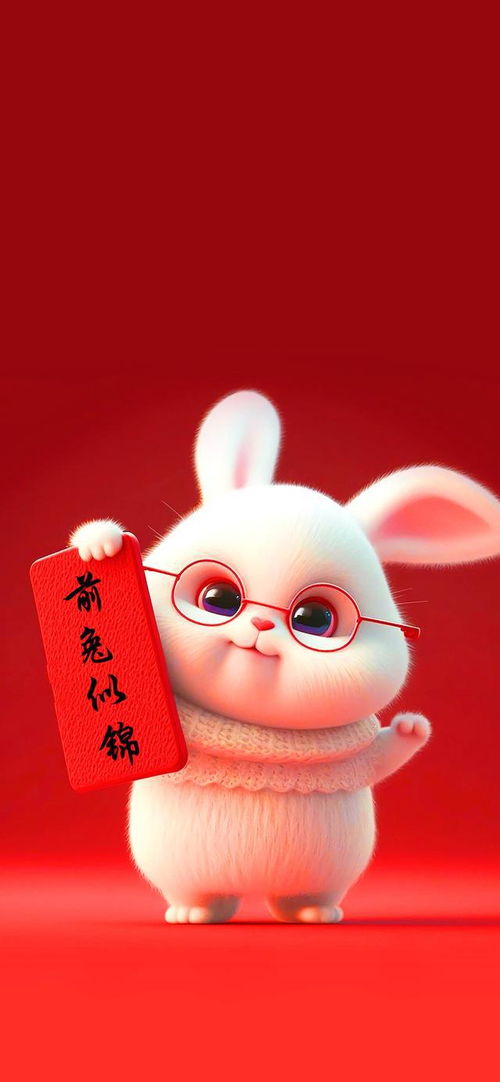 原图壁纸 可爱的萌兔,喜乐的新年