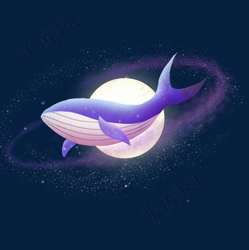星空鲸鱼头像梦幻星空图片