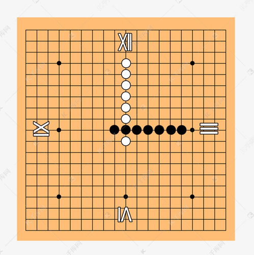 围棋棋盘与棋子组成的时钟素材图片免费下载 千库网 