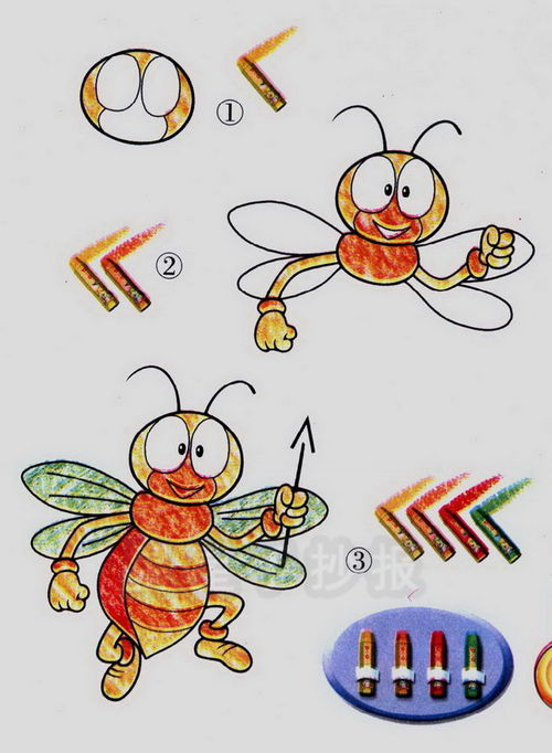 蜜蜂简笔画怎么画 