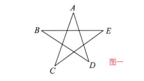一个 8字模型 搞定五角星五个顶角度数之和