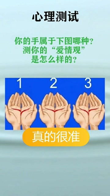 你的感情线是下面哪种 测出你的爱情观,真的很准 