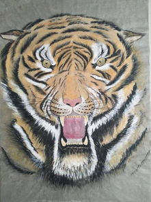 自己画的一副老虎头像,能不能挂在自己客厅, 