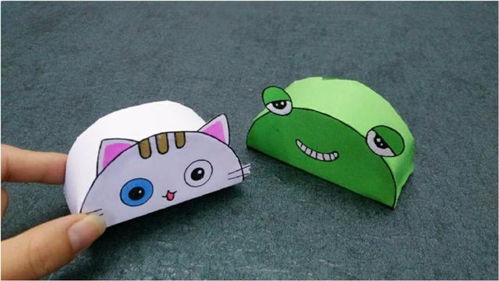 手工DIY卡通猫咪盲盒,大家没见过的新做法,简单有趣的手工折纸 
