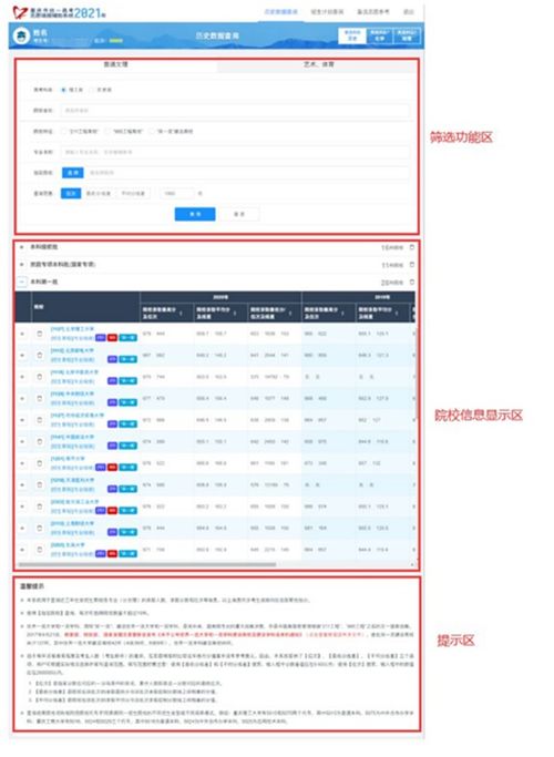 新功能 2021重庆高考志愿填报可查历史数据