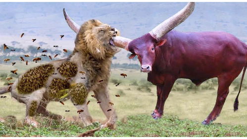 天呐 水牛群反抗者打倒狮子拯救同伴逃跑,狮子狩猎失败 